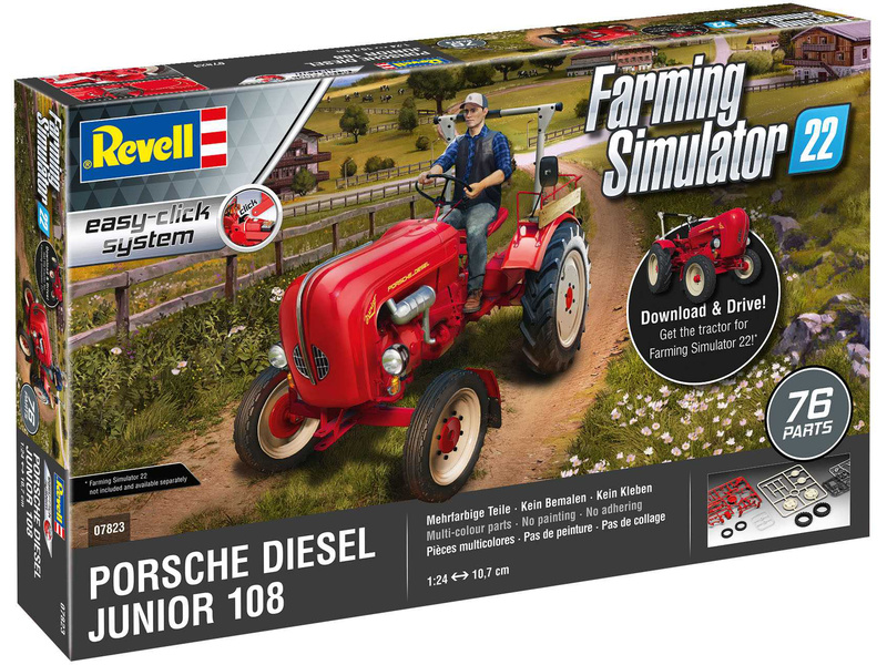 Plastikový model traktoru Revell 07823 EasyClick - Porsche Junior 108 (1:24)