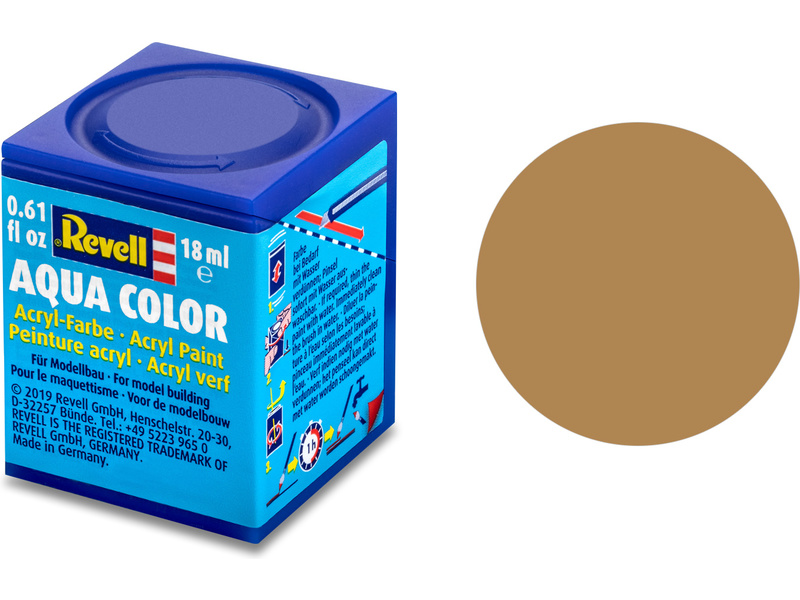 Barva Revell akrylová - 36188: matná okrově hnědá (ochre brown mat) č.88