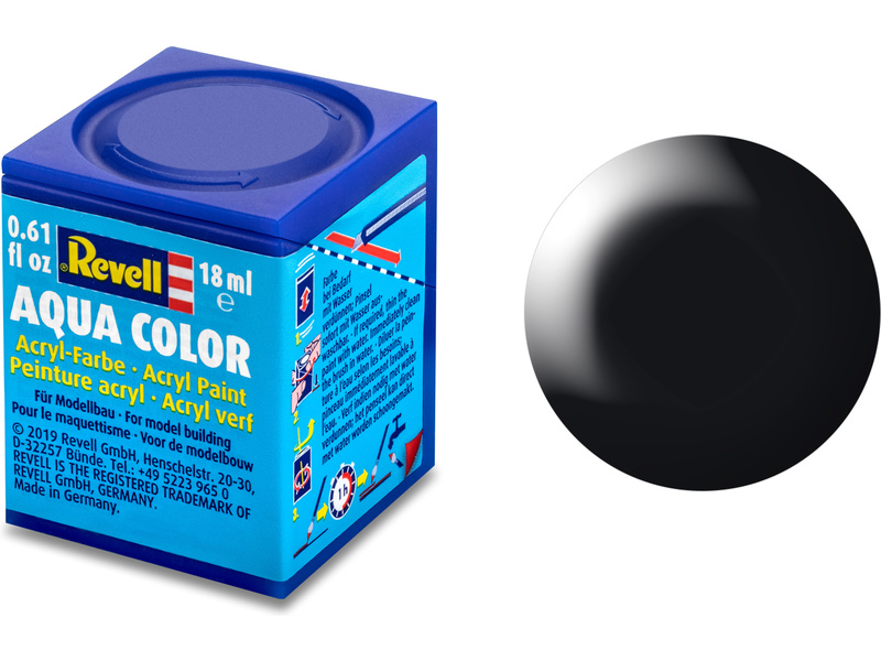 Barva Revell akrylová - 36302: hedvábná černá (black silk) č.302