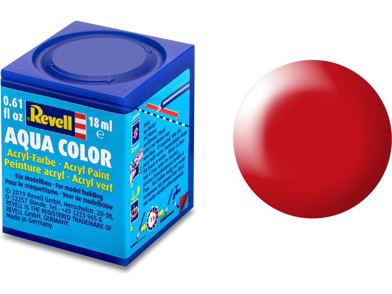 Barva Revell akrylová - 36332: hedvábná světle červená (luminous red silk) č.332