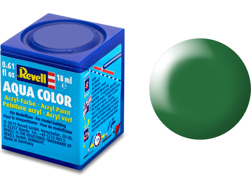 Barva Revell akrylová - 36364: hedvábná listově zelená (leaf green silk) č.364