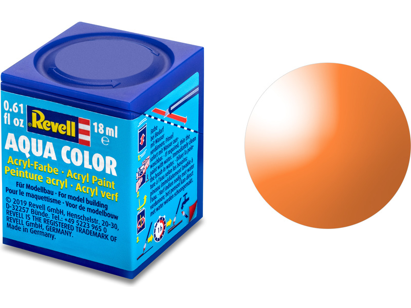 Barva Revell akrylová - 36730: transparentní oranžová (orange clear) č.730
