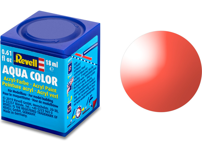 Barva Revell akrylová - 36731: transparentní červená (red clear) č.731