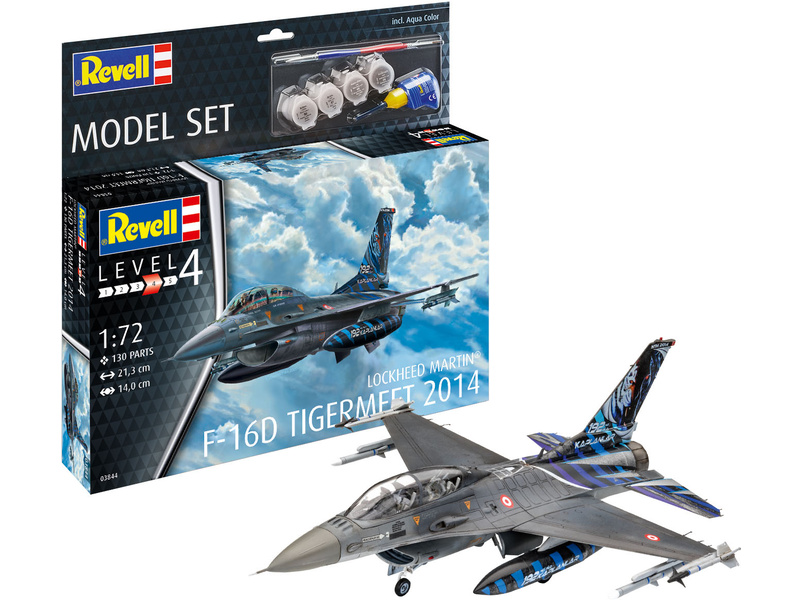 Plastikový model letadla Revell 63844 Lockheed Martin F-16D Tigermeet 2014 (1:72) (set)
