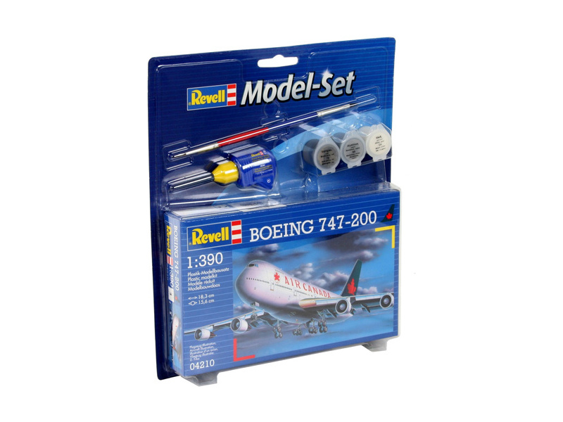 Plastikový model letadla Revell 64210 Boeing 747-200 (1:390) sada