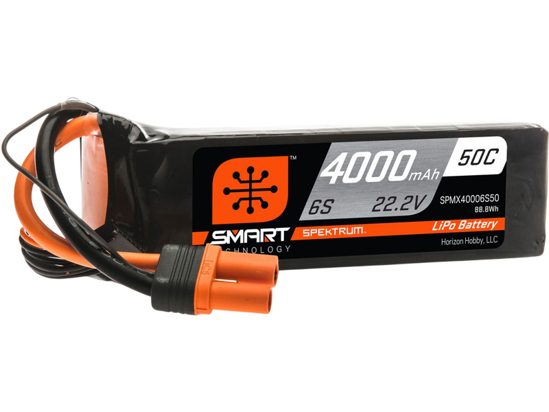 Spektrum Smart LiPo 22.2V 4000mAh 50C IC5