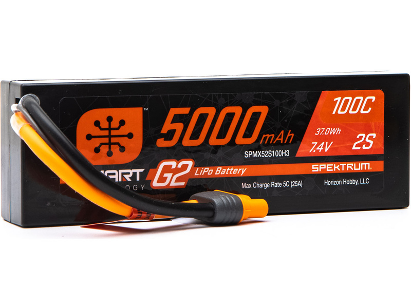 Spektrum Smart G2 LiPo 7.4V 5000mAh 100C HC IC3