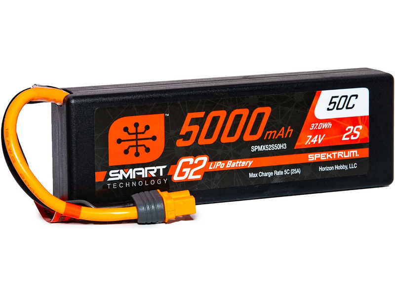 Spektrum Smart G2 LiPo 7.4V 5000mAh 50C HC IC3 | pkmodelar.cz