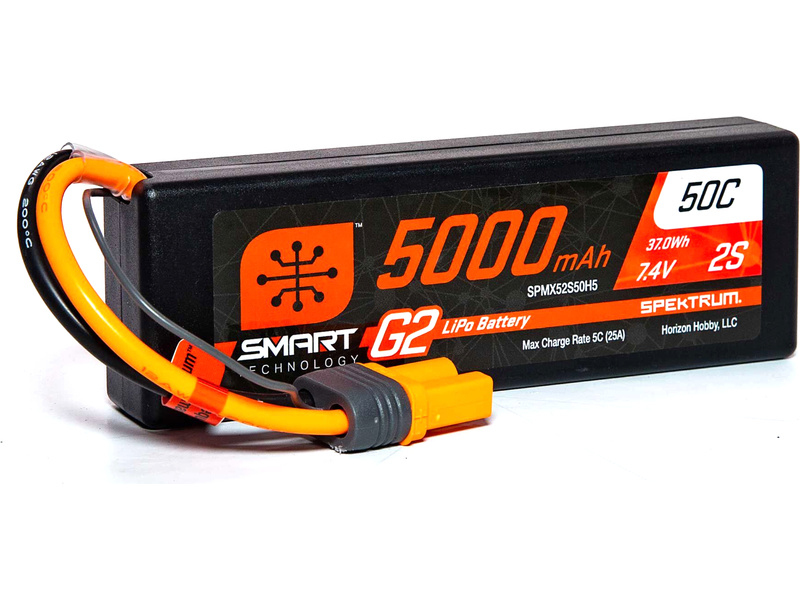 Spektrum Smart G2 LiPo 7.4V 5000mAh 50C HC IC5