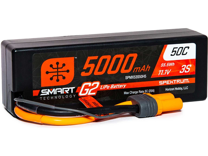 Spektrum Smart G2 LiPo 11.1V 5000mAh 50C HC IC5 | pkmodelar.cz