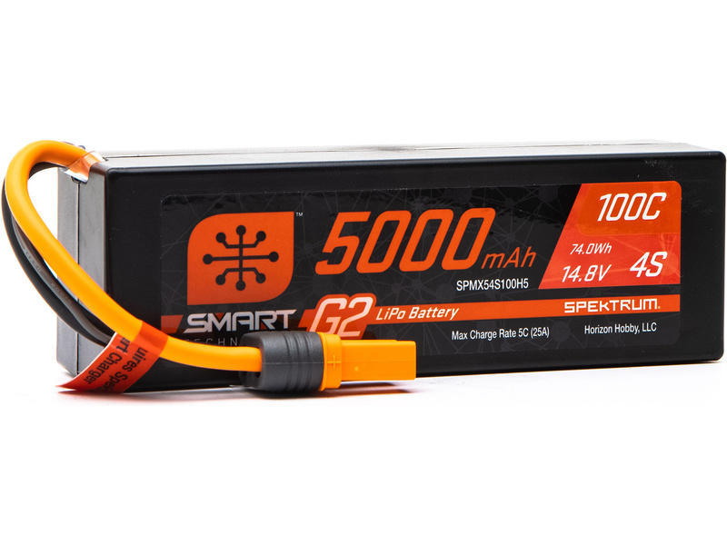 Spektrum Smart G2 LiPo 14.8V 5000mAh 100C HC IC5 | pkmodelar.cz