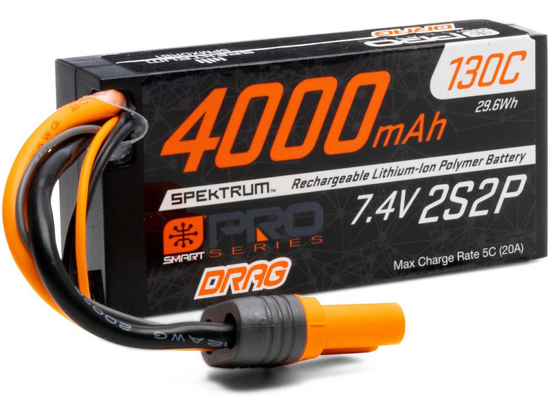 Spektrum Smart Pro LiPo 7.4V 4000mAh 130C Short IC5