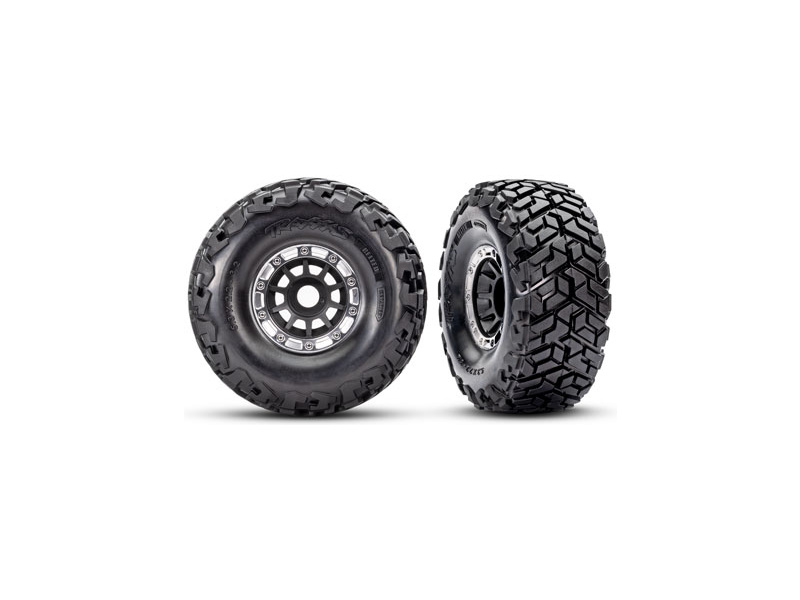 Traxxas kolo 2.2/3.2", disk černý/polomatný beadlock, pneu Maxx Slash belted (pár)