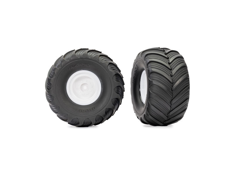 Traxxas kolo 2.0/3.0", disk bílý, pneu Terra Groove (2)