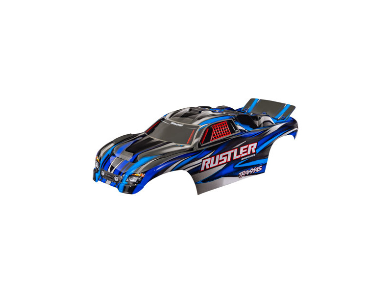 Traxxas karosérie Rustler modrá (bezsponková)