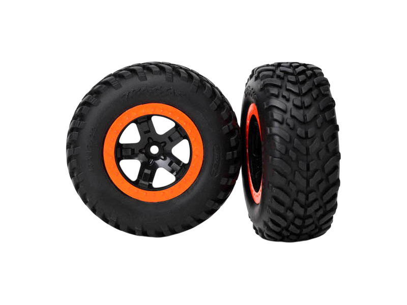 Traxxas kolo 2.2/3.0", disk SCT černo-oranžový, pneu SCT (2)