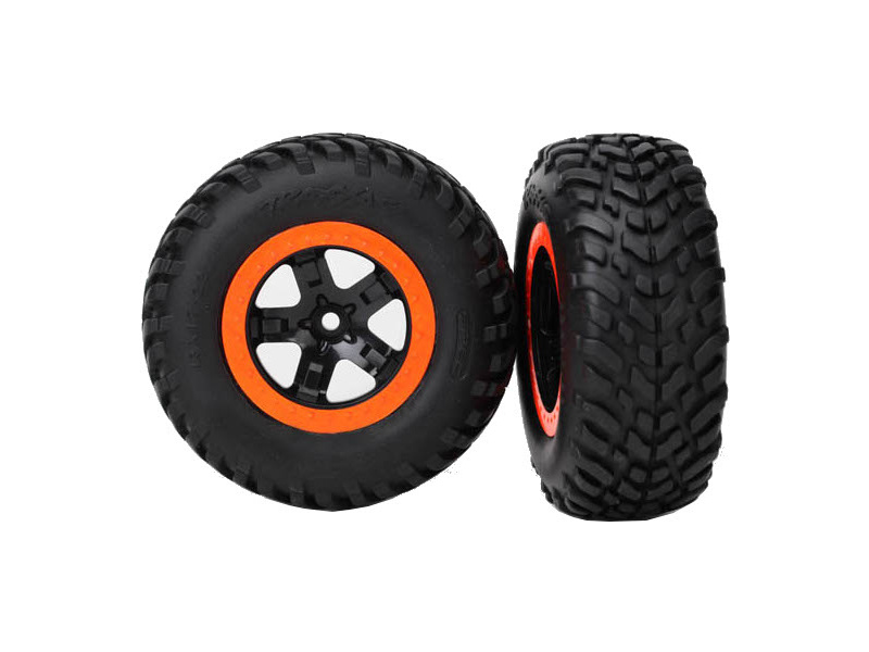 Traxxas kolo 2.2/3.0", disk SCT černo-oranžový, pneu SCT S1 (2)