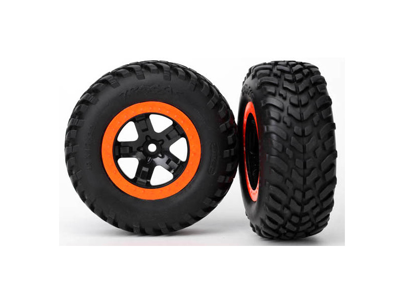 Traxxas kolo 2.2/3.0", disk SCT černo-oranžový, pneu SCT (2) (2WD přední)