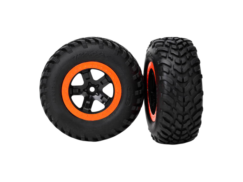 Traxxas kolo 2.2/3.0", disk SCT černo-oranžový, pneu SCT (2) (2WD přední)