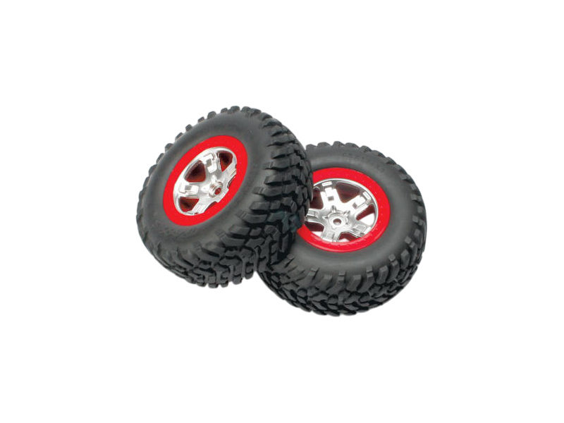 Traxxas kolo 2.2/3.0", disk SCT saténový-červený, pneu SCT (2)