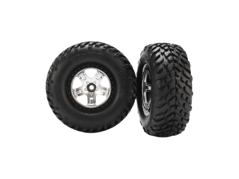 Traxxas kolo 2.2/3.0", disk SCT saténový-černý, pneu SCT (2) (2WD přední)