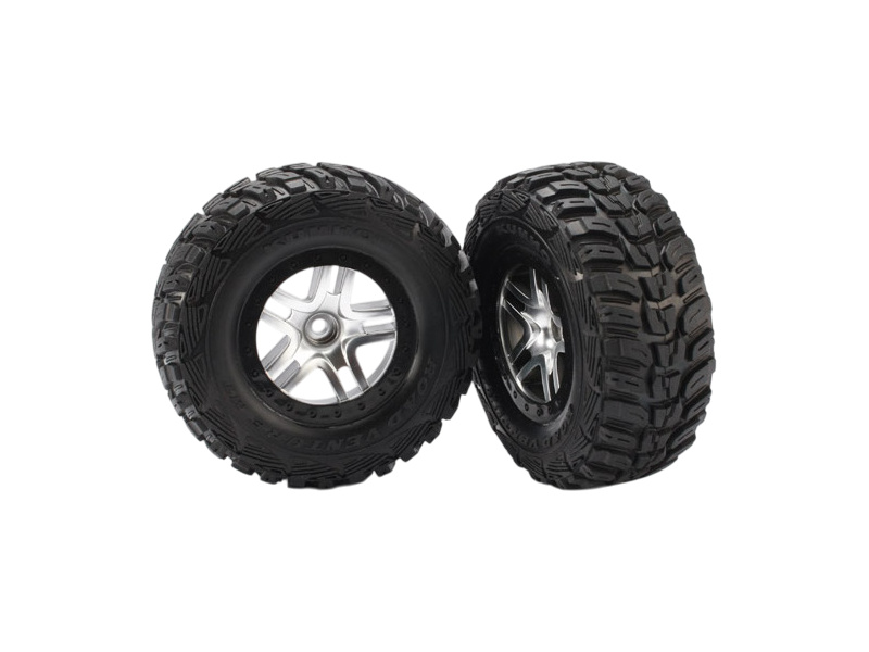 Traxxas kolo 2.2/3.0", disk SCT Split-Spoke saténový-černý, pneu Kumho (2) (2WD přední)