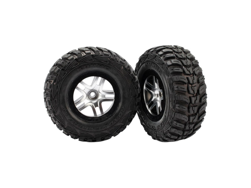 Traxxas kolo 2.2/3.0", disk SCT Split-Spoke saténový-černý, pneu Kumho S1 (2) (2WD přední)