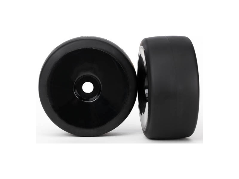 Traxxas kolo, disk černý, pneu slick (2) (přední)