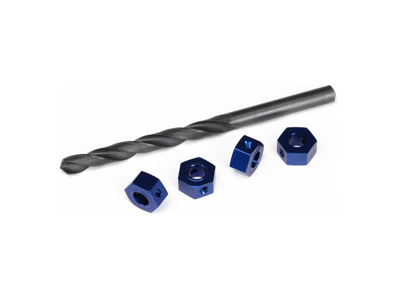 Traxxas hliníkové naboje kol 12mm modré (4)