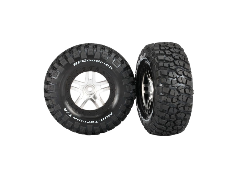 Traxxas kolo 2.2/3.0", disk SCT Split-Spoke saténový-černý, pneu KM2 S1 (2)