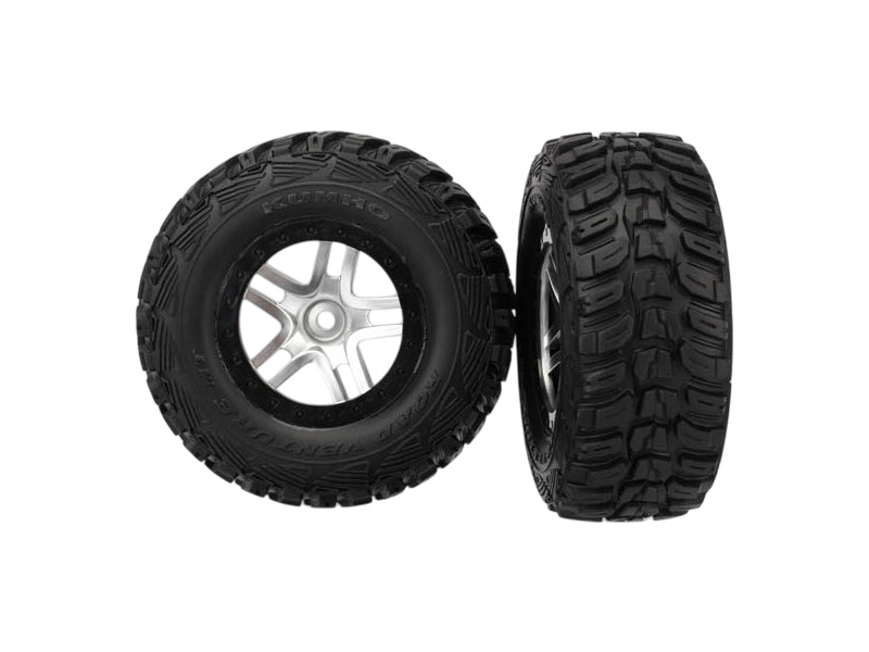 Traxxas kolo 2.2/3.0", disk SCT Split-Spoke saténový-černý, pneu Kumho (2)