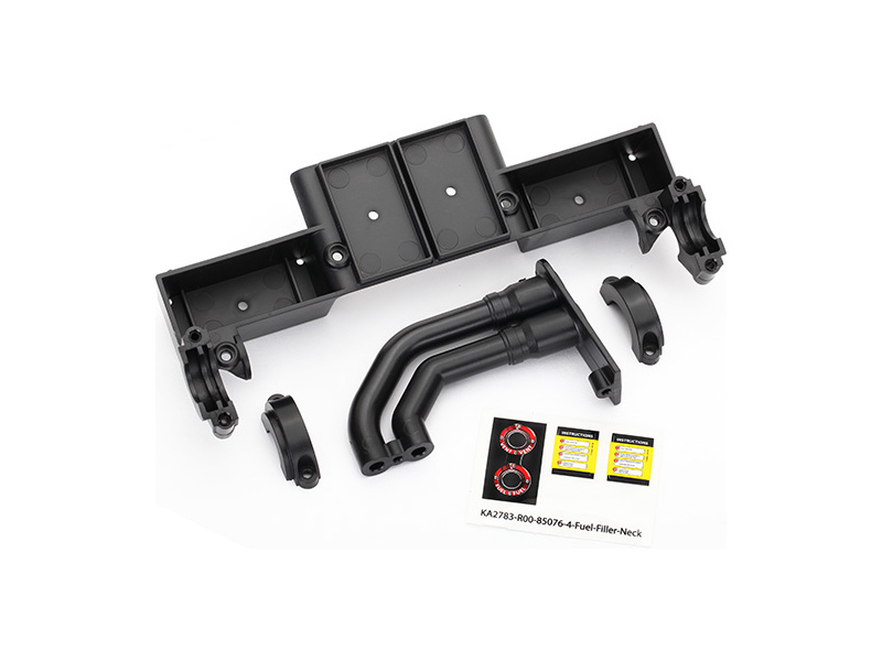 Traxxas Chassis tray/ driveshaft clamps/ fuel filler (black)