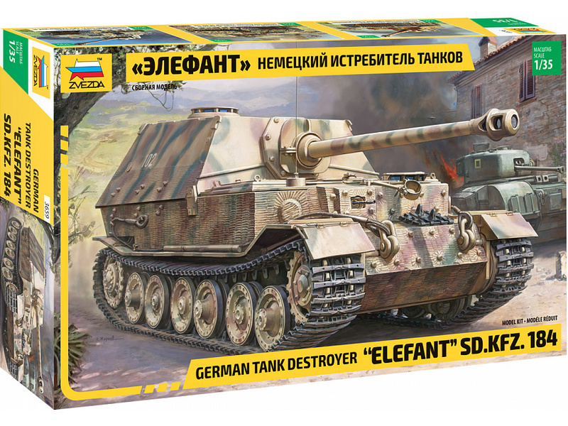 Plastikový model tanku Zvezda 3659 Elefant Sd.Kfz.184 (1:35)