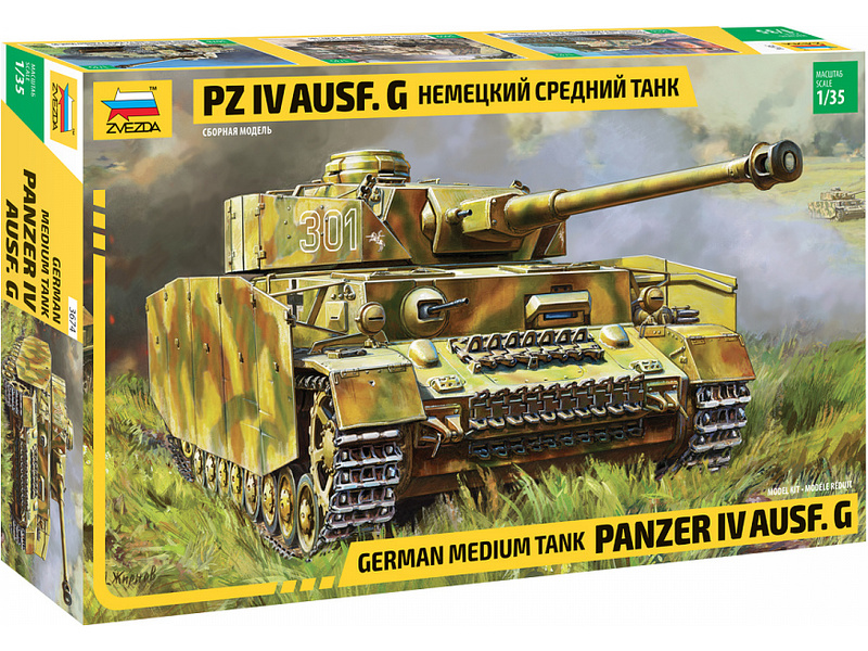 Plastikový model tanku Zvezda 3674 Panzer IV Ausf.G (1:35)
