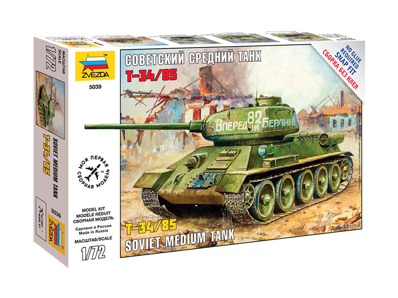 Plastikový model tanku Zvezda 5039 Easy Kit T-34/85 (1:72) | pkmodelar.cz