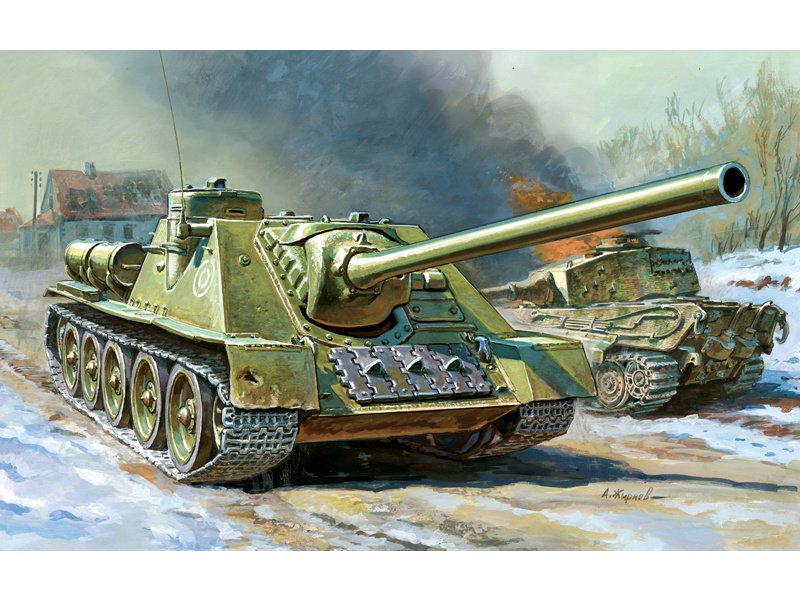 Plastikový model tanku Zvezda 5044 Easy Kit SU-100 (1:72)
