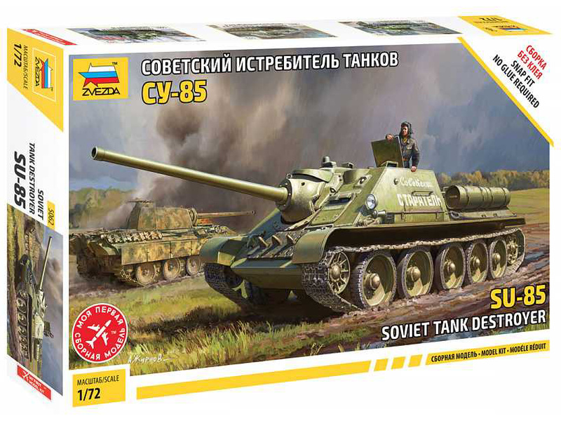 Plastikový model tanku Zvezda 5062 Snap Kit SU-85 1:72 | pkmodelar.cz