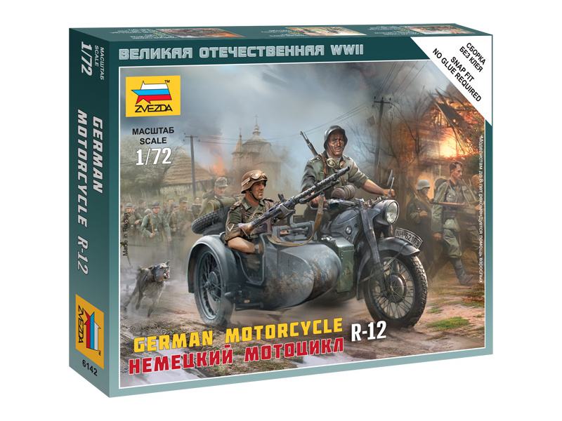 Plastikový model vojenské techniky Zvezda 6142 Easy Kit BMW R-12 (1:72)