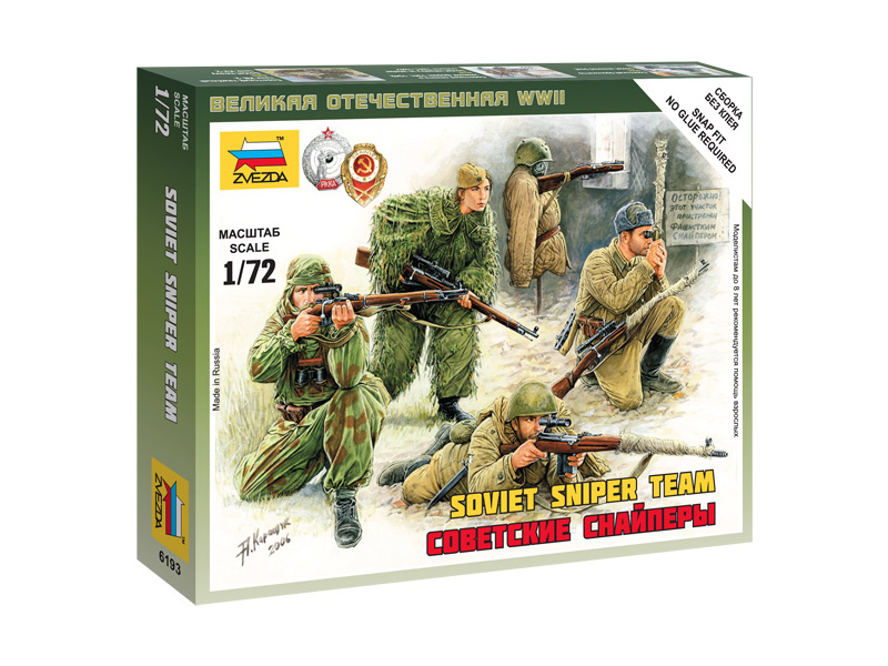 Plastikový model vojáků Zvezda 6193 figurky - sovětští odstřelovači (1:72)