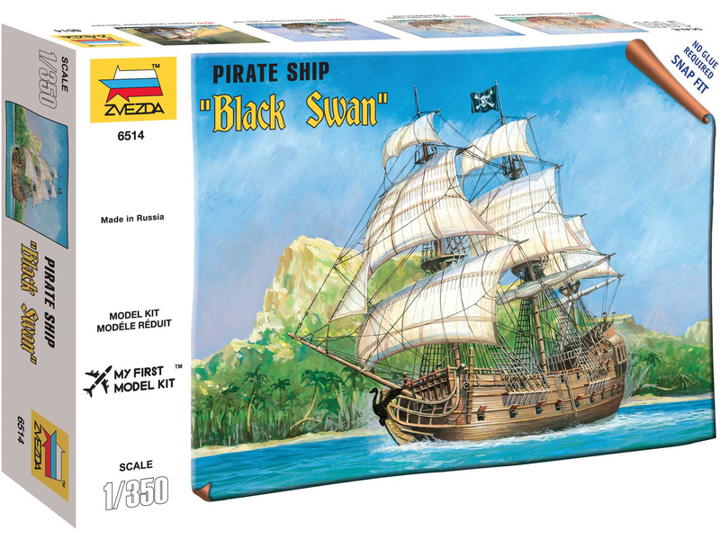 Plastikový model lodě Zvezda 6514 Easy Kit Black Swan (1:350)