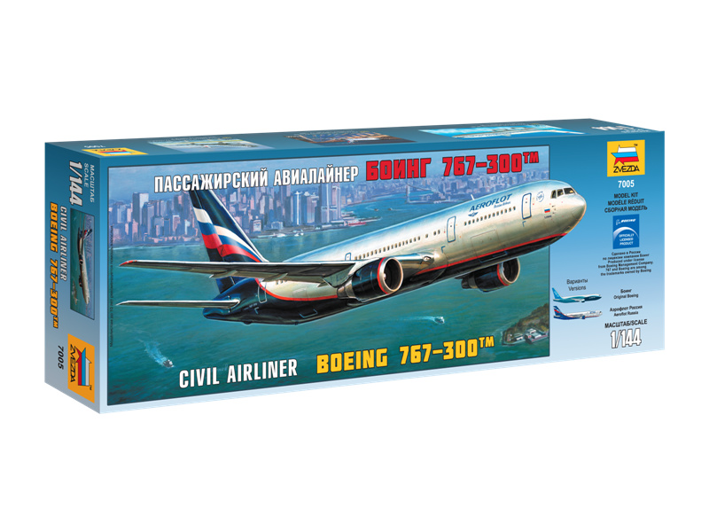 Plastikový model letadla Zvezda 7005 Boeing 767-300 (1:144)