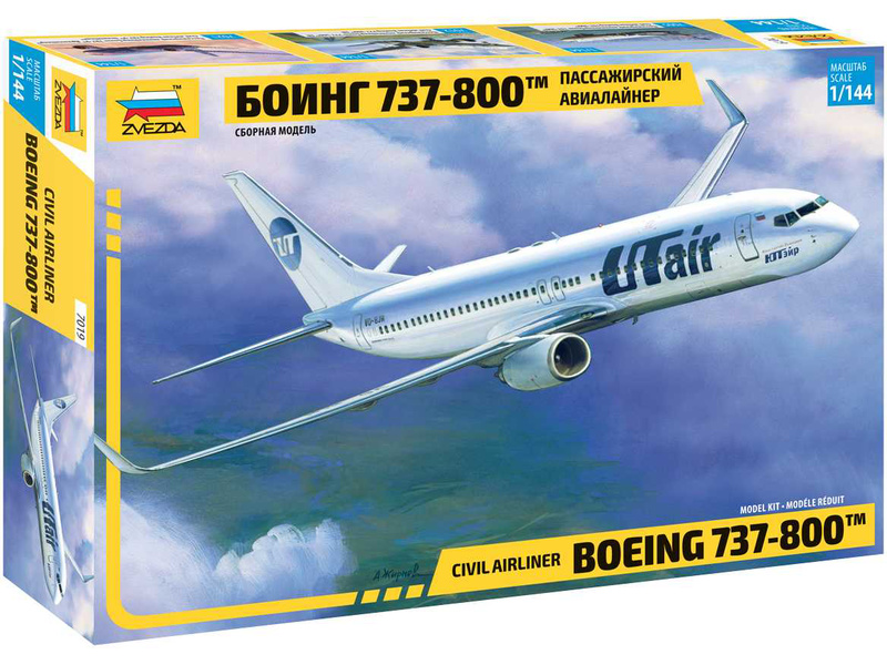 Plastikový model letadla Zvezda 7019 Boeing 737-800 (1:144)