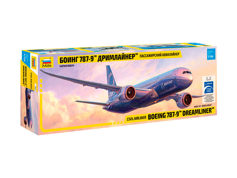 Plastikový model letadla Zvezda 7021 Boeing 787-9 Dreamliner(1:144) | pkmodelar.cz