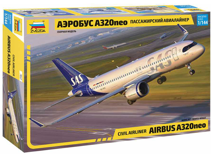 Plastikový model letadla Zvezda 7037 Airbus A320neo (1:144) | pkmodelar.cz