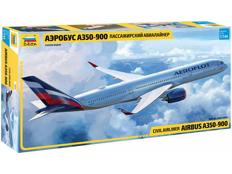 Plastikový model letadla Zvezda 7039 Airbus A350-900 (1:144) | pkmodelar.cz