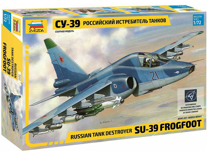 Plastikový model letadla Zvezda 7217 Suchoj Su-39 (1:72)