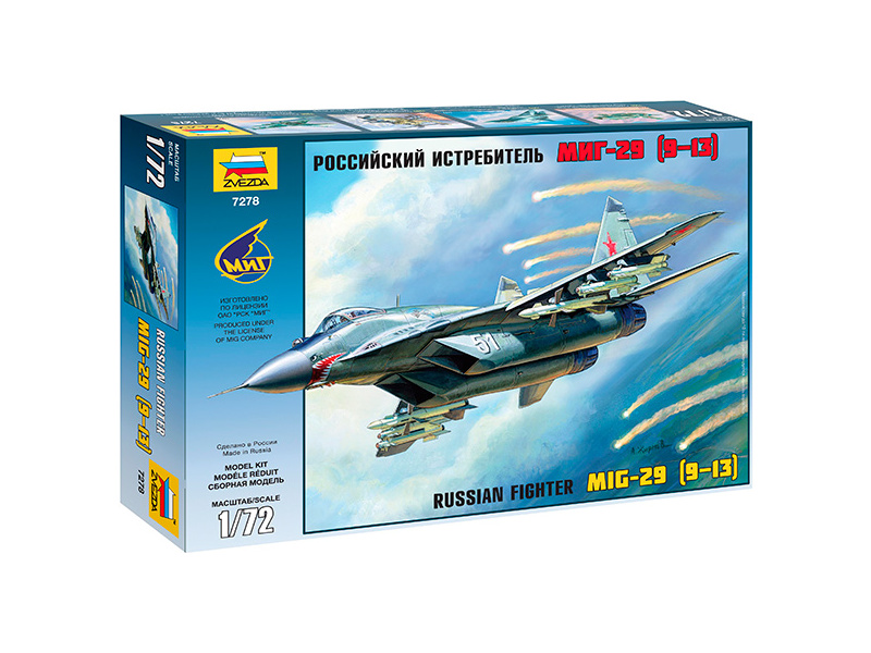 Plastikový model letadla Zvezda 7278 MiG-29C (9-13) (1:72)