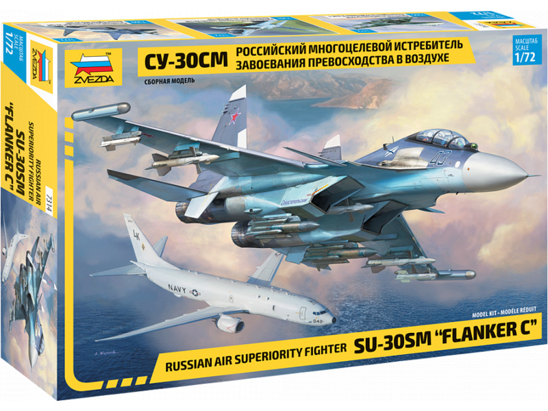 Plastikový model letadla Zvezda 7314 Suchoj SU-30 SM "Flanker C" (1:72)