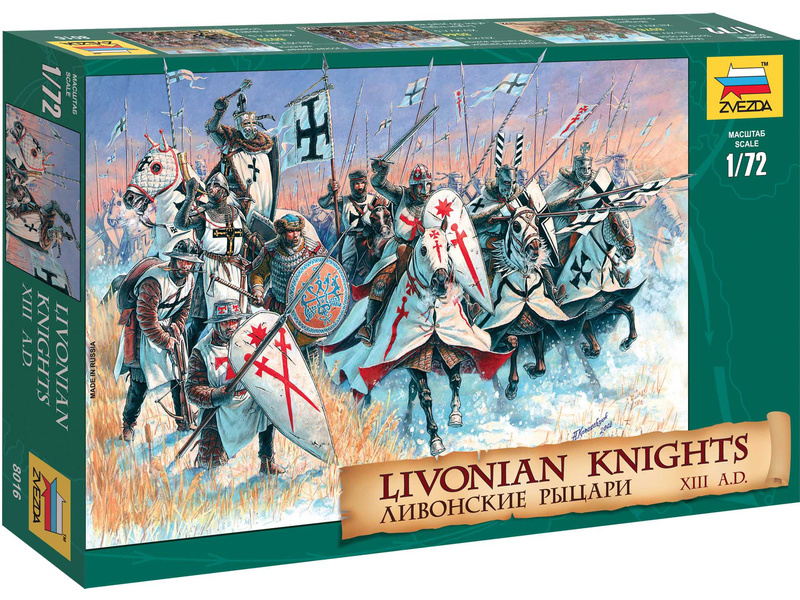 Zvezda figurky Livonian Knights XIII-XIV A. D. (1:72)