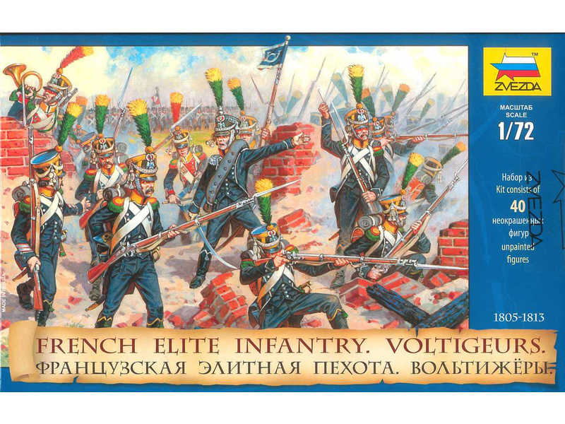 Zvezda figurky French Elite Infantry Voltigeurs (re-release) (1:72)